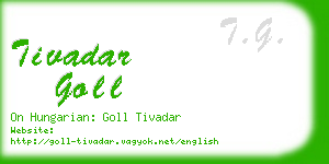 tivadar goll business card